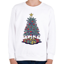 PRINTFASHION Karácsonyfa - Gyerek pulóver - Fehér gyerek pulóver, kardigán