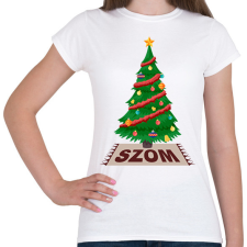 PRINTFASHION Karácsonyfa szom - Női póló - Fehér női póló