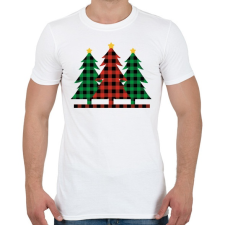 PRINTFASHION Karácsonyfák - Férfi póló - Fehér férfi póló