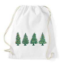 PRINTFASHION Karácsonyfák - Sportzsák, Tornazsák - Fehér tornazsák