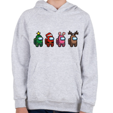 PRINTFASHION Karácsonyi among us  - Gyerek kapucnis pulóver - Sport szürke gyerek pulóver, kardigán