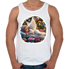 PRINTFASHION Karácsonyi angyal - Férfi atléta - Fehér