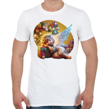 PRINTFASHION Karácsonyi angyal - Férfi póló - Fehér férfi póló