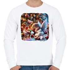 PRINTFASHION Karácsonyi angyal - Férfi pulóver - Fehér férfi pulóver, kardigán