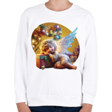 PRINTFASHION Karácsonyi angyal - Gyerek pulóver - Fehér gyerek pulóver, kardigán
