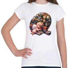 PRINTFASHION Karácsonyi angyal - Női póló - Fehér