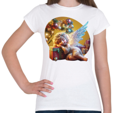 PRINTFASHION Karácsonyi angyal - Női póló - Fehér női póló