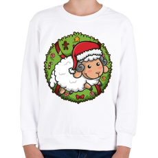 PRINTFASHION Karácsonyi bárány - Gyerek pulóver - Fehér