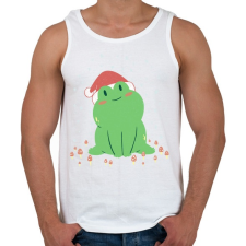 PRINTFASHION Karácsonyi béka - Férfi atléta - Fehér atléta, trikó