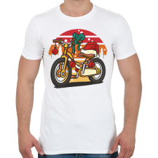 PRINTFASHION Karácsonyi bicikli - Férfi póló - Fehér férfi póló