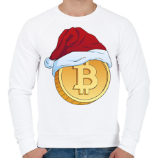 PRINTFASHION Karácsonyi bitcoin - Férfi pulóver - Fehér
