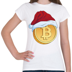 PRINTFASHION Karácsonyi bitcoin - Női póló - Fehér