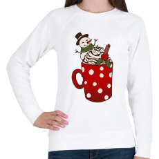 PRINTFASHION Karácsonyi bögre - Női pulóver - Fehér
