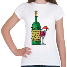 PRINTFASHION Karácsonyi bor - Női póló - Fehér