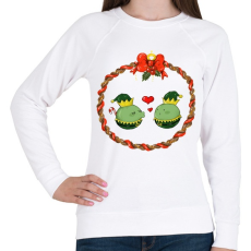 PRINTFASHION Karácsonyi borsók - Női pulóver - Fehér