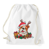 PRINTFASHION Karácsonyi bulldog - Sportzsák, Tornazsák - Fehér