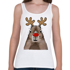 PRINTFASHION Karácsonyi capybara - Női atléta - Fehér női trikó