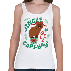 PRINTFASHION Karácsonyi capybara - Női atléta - Fehér