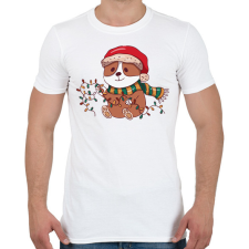 PRINTFASHION Karácsonyi corgi - Férfi póló - Fehér férfi póló