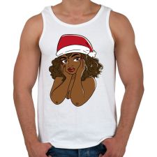 PRINTFASHION Karácsonyi csajszi - Férfi atléta - Fehér atléta, trikó