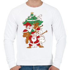 PRINTFASHION Karácsonyi csapat - Férfi pulóver - Fehér férfi pulóver, kardigán
