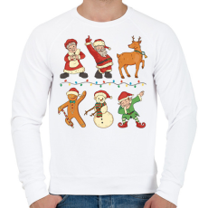 PRINTFASHION Karácsonyi csapat - Férfi pulóver - Fehér