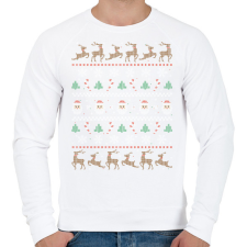 PRINTFASHION Karácsonyi csúnya pulcsi - Férfi pulóver - Fehér férfi pulóver, kardigán