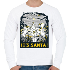 PRINTFASHION Karácsonyi dínók - Férfi pulóver - Fehér férfi pulóver, kardigán