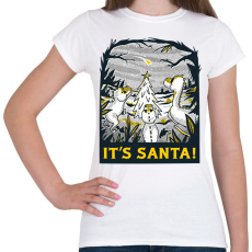 PRINTFASHION Karácsonyi dínók - Női póló - Fehér