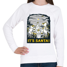 PRINTFASHION Karácsonyi dínók - Női pulóver - Fehér