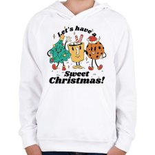 PRINTFASHION Karácsonyi édességek - Gyerek kapucnis pulóver - Fehér gyerek pulóver, kardigán