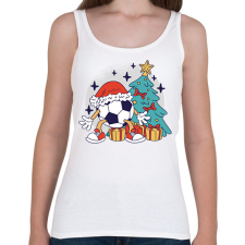 PRINTFASHION Karácsonyi foci - Női atléta - Fehér női trikó