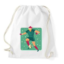 PRINTFASHION Karácsonyi focista - Sportzsák, Tornazsák - Fehér tornazsák