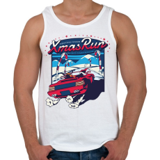 PRINTFASHION Karácsonyi futam-Xmas run - Férfi atléta - Fehér