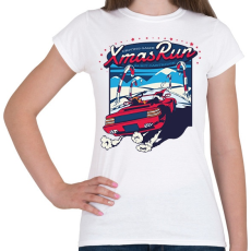 PRINTFASHION Karácsonyi futam-Xmas run - Női póló - Fehér