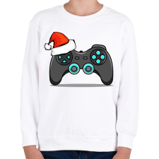 PRINTFASHION Karácsonyi gamer - Gyerek pulóver - Fehér gyerek pulóver, kardigán