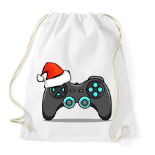 PRINTFASHION Karácsonyi gamer - Sportzsák, Tornazsák - Fehér tornazsák