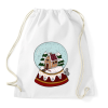 PRINTFASHION Karácsonyi hógömb - Sportzsák, Tornazsák - Fehér