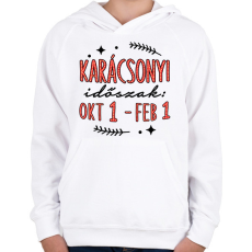 PRINTFASHION Karácsonyi időszak - Gyerek kapucnis pulóver - Fehér