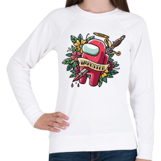 PRINTFASHION Karácsonyi impostor - among us meme - Női pulóver - Fehér