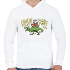 PRINTFASHION Karácsonyi ivás - Férfi kapucnis pulóver - Fehér férfi pulóver, kardigán