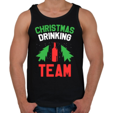 PRINTFASHION Karácsonyi ivászat - Férfi atléta - Fekete atléta, trikó