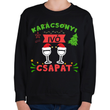 PRINTFASHION Karácsonyi ivó csapat - Gyerek pulóver - Fekete gyerek pulóver, kardigán