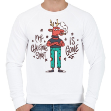 PRINTFASHION Karácsonyi kedv - kedvetlen - Férfi pulóver - Fehér férfi pulóver, kardigán