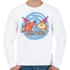 PRINTFASHION Karácsonyi kedvencek - Férfi pulóver - Fehér férfi pulóver, kardigán