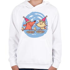 PRINTFASHION Karácsonyi kedvencek - Gyerek kapucnis pulóver - Fehér gyerek pulóver, kardigán