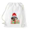 PRINTFASHION karácsonyi kiskutya - Sportzsák, Tornazsák - Fehér