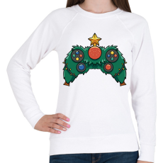 PRINTFASHION Karácsonyi kontroller - Női pulóver - Fehér