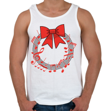 PRINTFASHION Karácsonyi koszorú - Férfi atléta - Fehér atléta, trikó