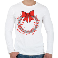 PRINTFASHION Karácsonyi koszorú - Férfi hosszú ujjú póló - Fehér